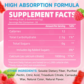 Bouteille de gummies Calcium Citrate GrnLife avec étiquette
