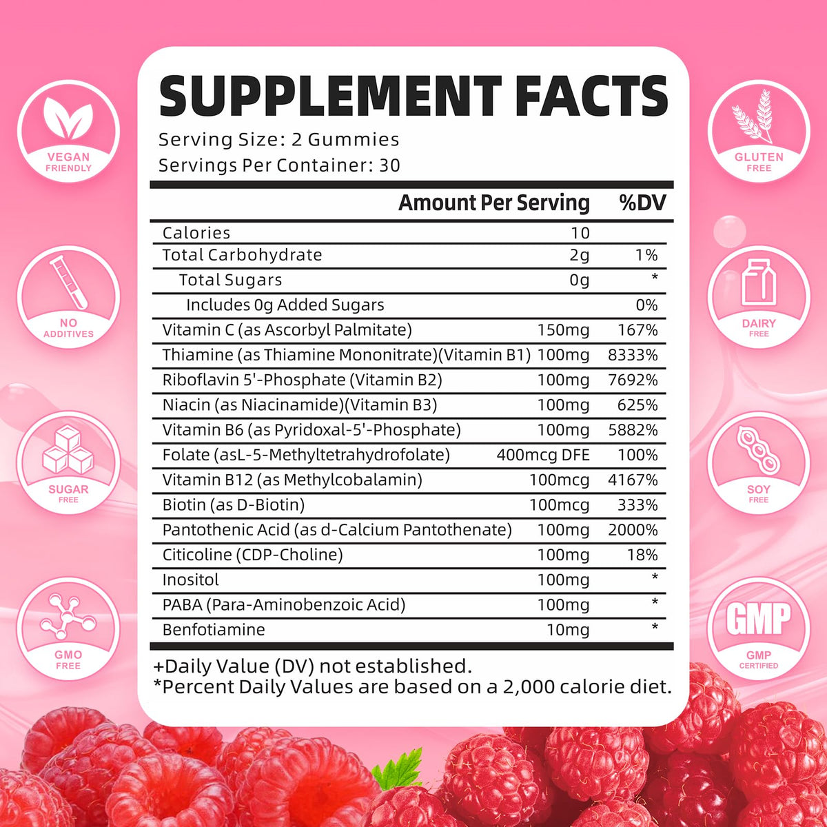 Bouteille de Gummies Complexe Vitamines B GrnLife ouverte