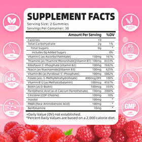 Bouteille de Gummies Complexe Vitamines B GrnLife ouverte