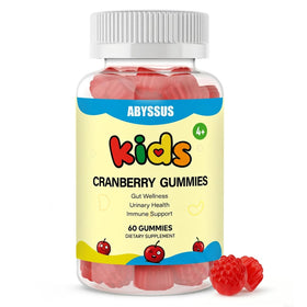 Bouteille de Gummies Cranberry ABYSSUS pour enfants avec D-Mannose, 60 gummies