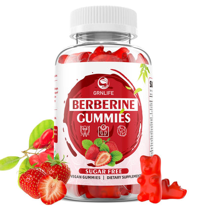 Bouteille de Gummies de Berbérine GrnLife avec Cannelle de Ceylan, vue de face
