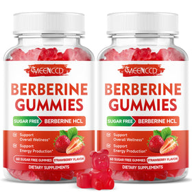 Bouteille de gummies de berbérine MEENCCD avec cannelle de Ceylan, 120 pièces