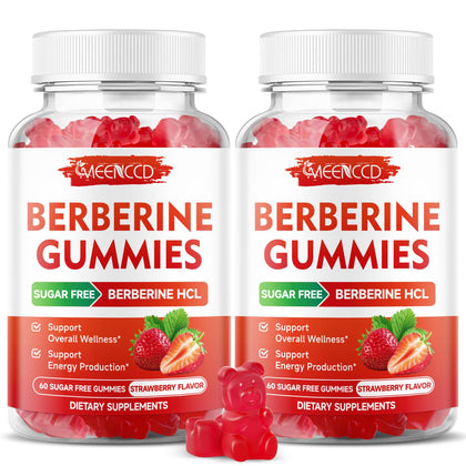 Bouteille de gummies de berbérine MEENCCD avec cannelle de Ceylan, 120 pièces