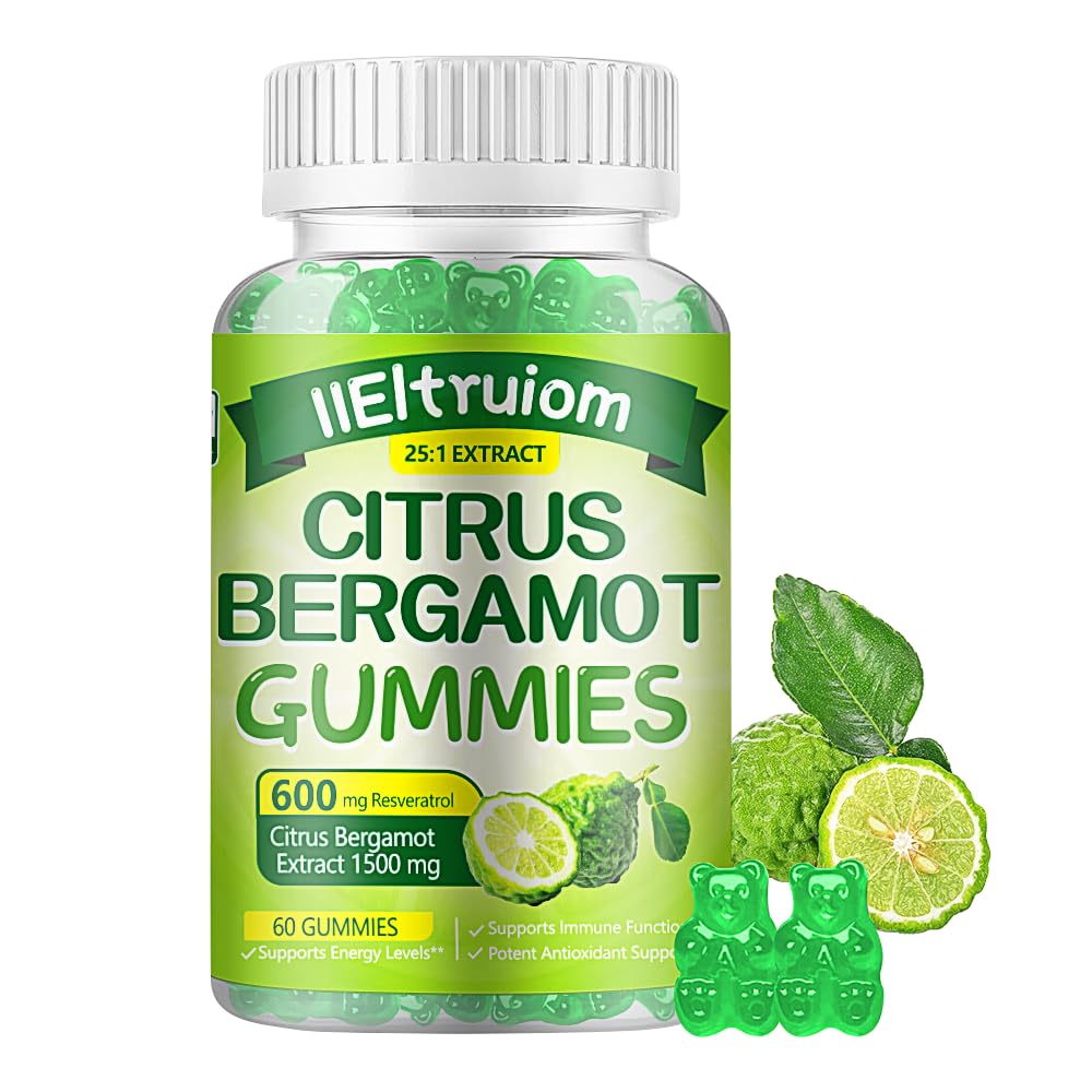 Bouteille de gummies de bergamote citrus IIEltruiom vue de face