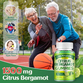 Bouteille de gummies de bergamote IIEltruiom avec fruits frais