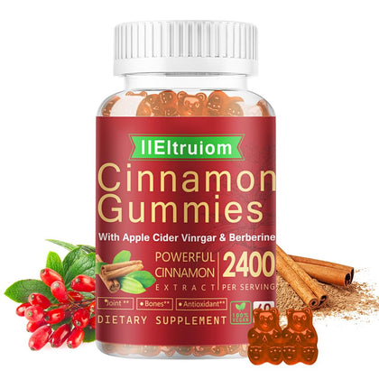 Bouteille de gummies de cannelle Ceylan IIEltruiom avec 60 gummies