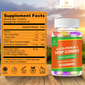 Bouteille de Gummies de Chanvre AFXMATE ouverte