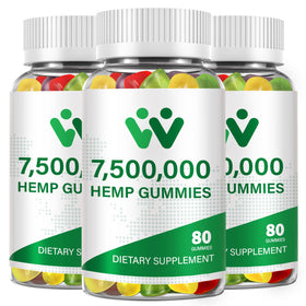 Bouteille de gummies de chanvre bio WACHRAY Nutrition, vue de face