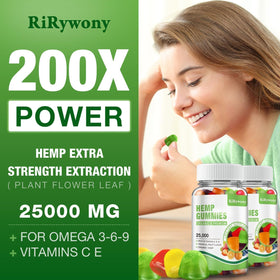 Bouteille de Gummies de Chanvre RiRywony Health 80 pièces