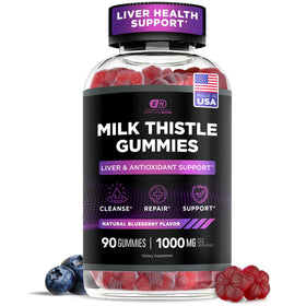 Bouteille de gummies de Chardon-Marie Effective Nutra 1000 mg vue de face