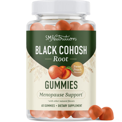 Bouteille de gummies de cimicifuga SMNutrition vue de face