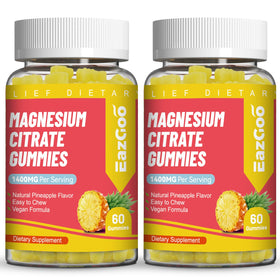 Bouteille de gummies de citrate de magnésium EAZGOO 1400mg, vue de face
