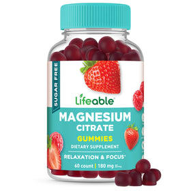 Bouteille de gummies de citrate de magnésium Lifeable 60 comp.