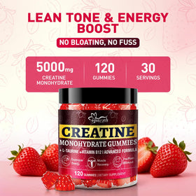 Bouteille de Gummies de Créatine Hoozzch avec étiquette