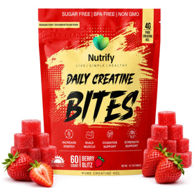 Bouteille de gummies de créatine monohydrate Nutrify 60 gummies