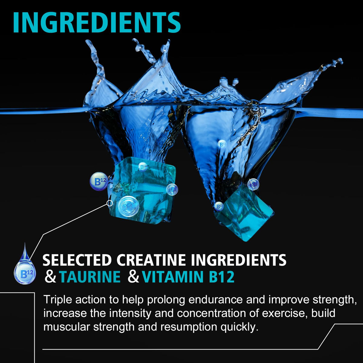 Bouteille de gummies de créatine monohydrate ouverte