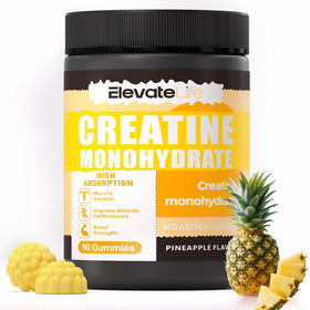 Bouteille de gummies de créatine monohydrate support 5000mg, 90 unités, saveur ananas