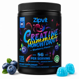 Bouteille de gummies de créatine monohydrate zipvit vue de face