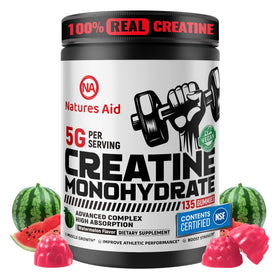 Bouteille de gummies de créatine Natures Aid 135 unités vue de face