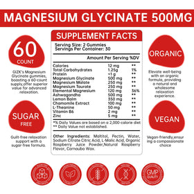 Bouteille de Gummies de Glycinate de Magnésium SAYIDON, 60 gummies