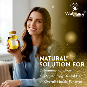 Bouteille de Gummies de Glycinate de Magnésium WELLNESS LABSRX ouverte, montrant les gummies