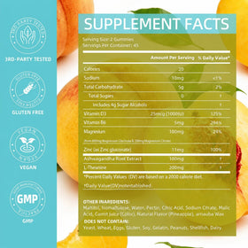 Bouteille de gummies de magnésium glycinate AFXMATE avec étiquette claire