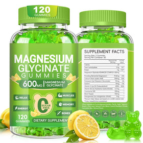 Bouteille de gummies de magnésium glycinate Cytona 600mg vue de face
