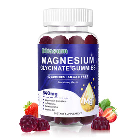 Bouteille de gummies de magnésium glycinate Ditasum avec 60 gummies