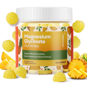 Bouteille de gummies de magnésium glycinate DREAVIO, 90 gummies