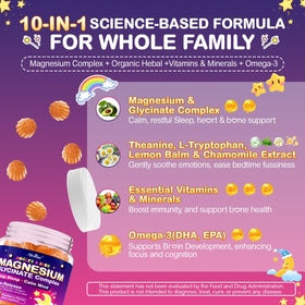 Bouteille de gummies de magnésium glycinate Meceilays ouverte