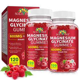Bouteille de gummies de magnésium glycinate WOJBALMN 240 unités vue de face