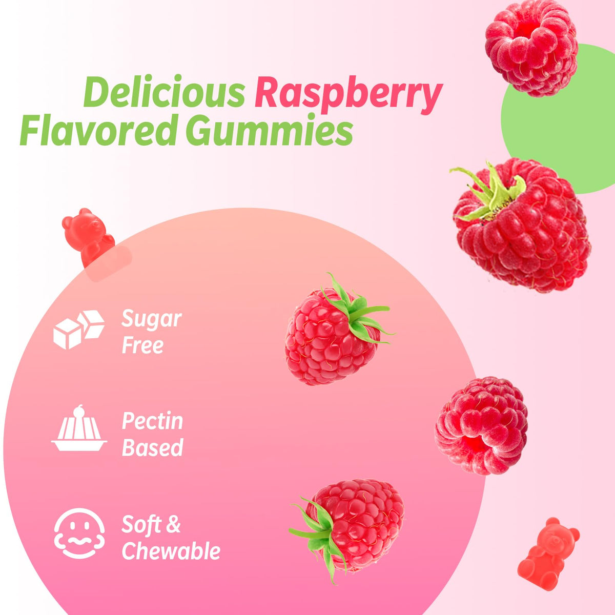 Bouteille de gummies de magnésium glycinate Zetelixia ouverte