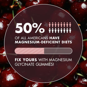 Bouteille de gummies de magnésium glycinates ouverte