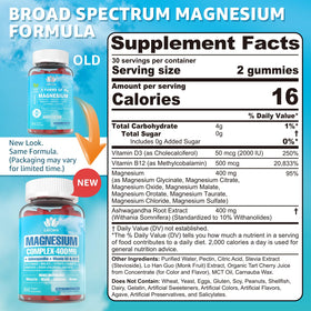 Bouteille de gummies de magnésium LILICARE avec étiquette