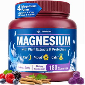 Bouteille de gummies de magnésium Tyssnouyn 500mg vue de face