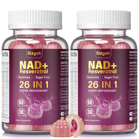 Bouteille de gummies de resvératrol NAD Sizyok 60 unités