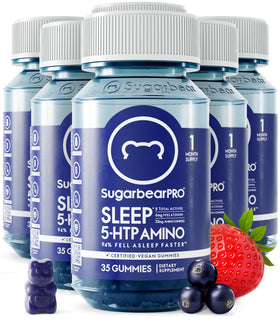 Bouteille de gummies de sommeil SugarBearHair, 6 mois, 210 gummies