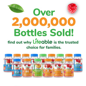 Bouteille de Gummies de Sureau Lifeable ouverte