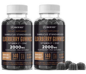 Bouteille de gummies de sureau noir HEALTHY HEIST vue de face