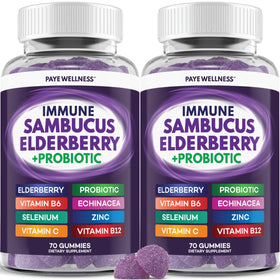Bouteille de gummies de sureau PAYÉ avec 70 gummies à l'intérieur