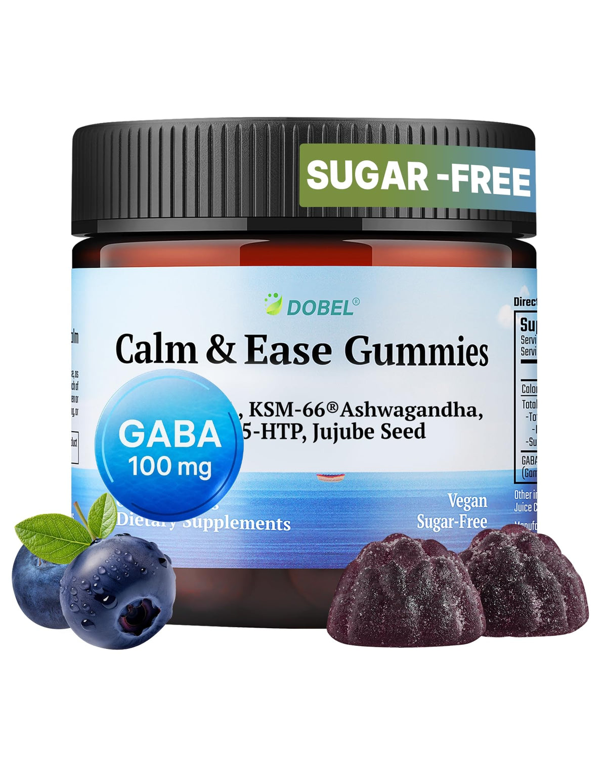 Bouteille de gummies Dobel 60 pièces vue de face