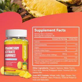 Bouteille de gummies EAZGOO, 60 unités, saveur citron