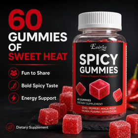 Bouteille de gummies Eoiroa avec étiquette visible