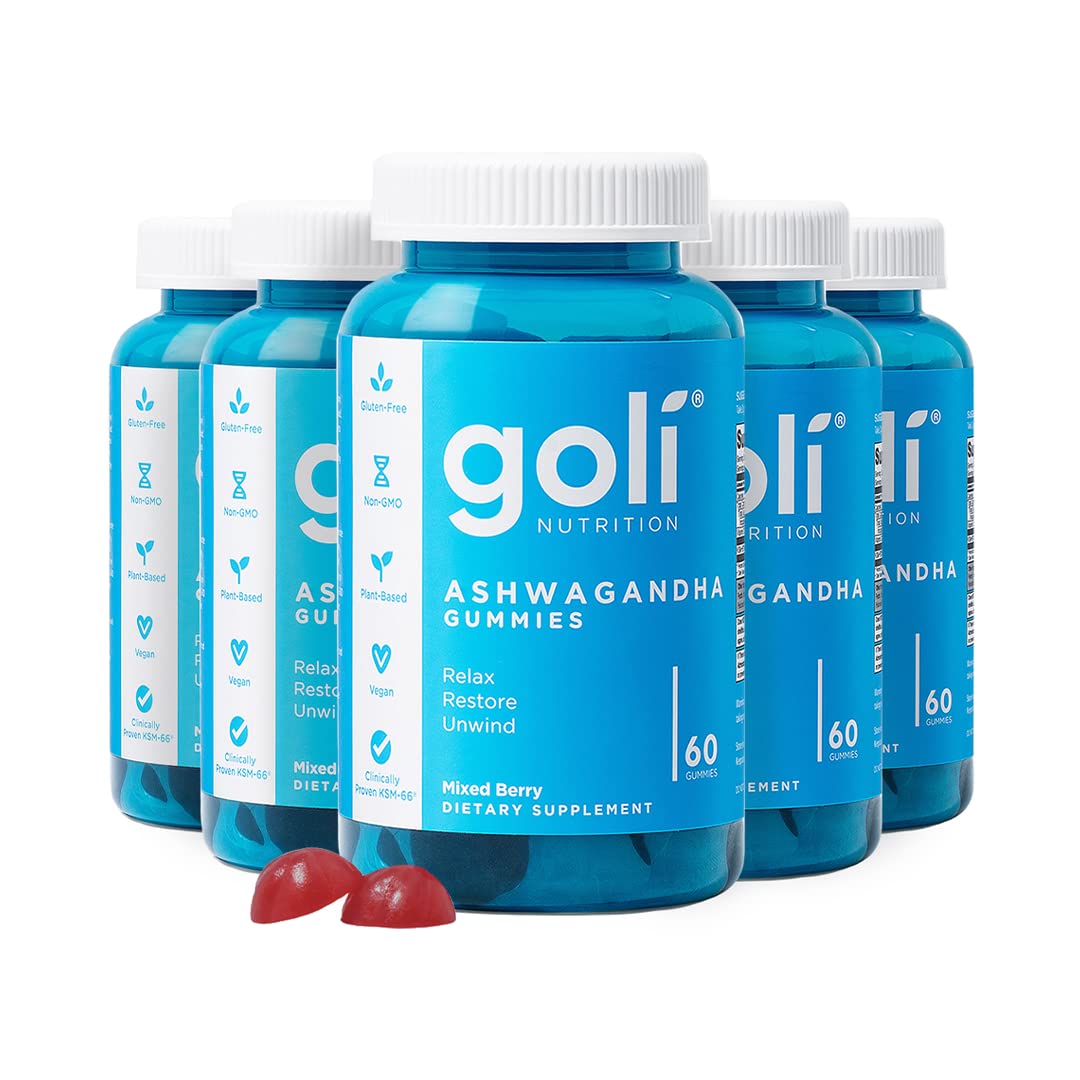 Bouteille de gummies Goli Ashwagandha au goût de framboise