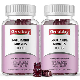 Bouteille de gummies GREABBY L-Glutamine 1000mg, 120 unités