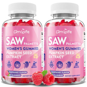 Bouteille de gummies GrnLife Saw Palmetto 60 unités avec étiquette