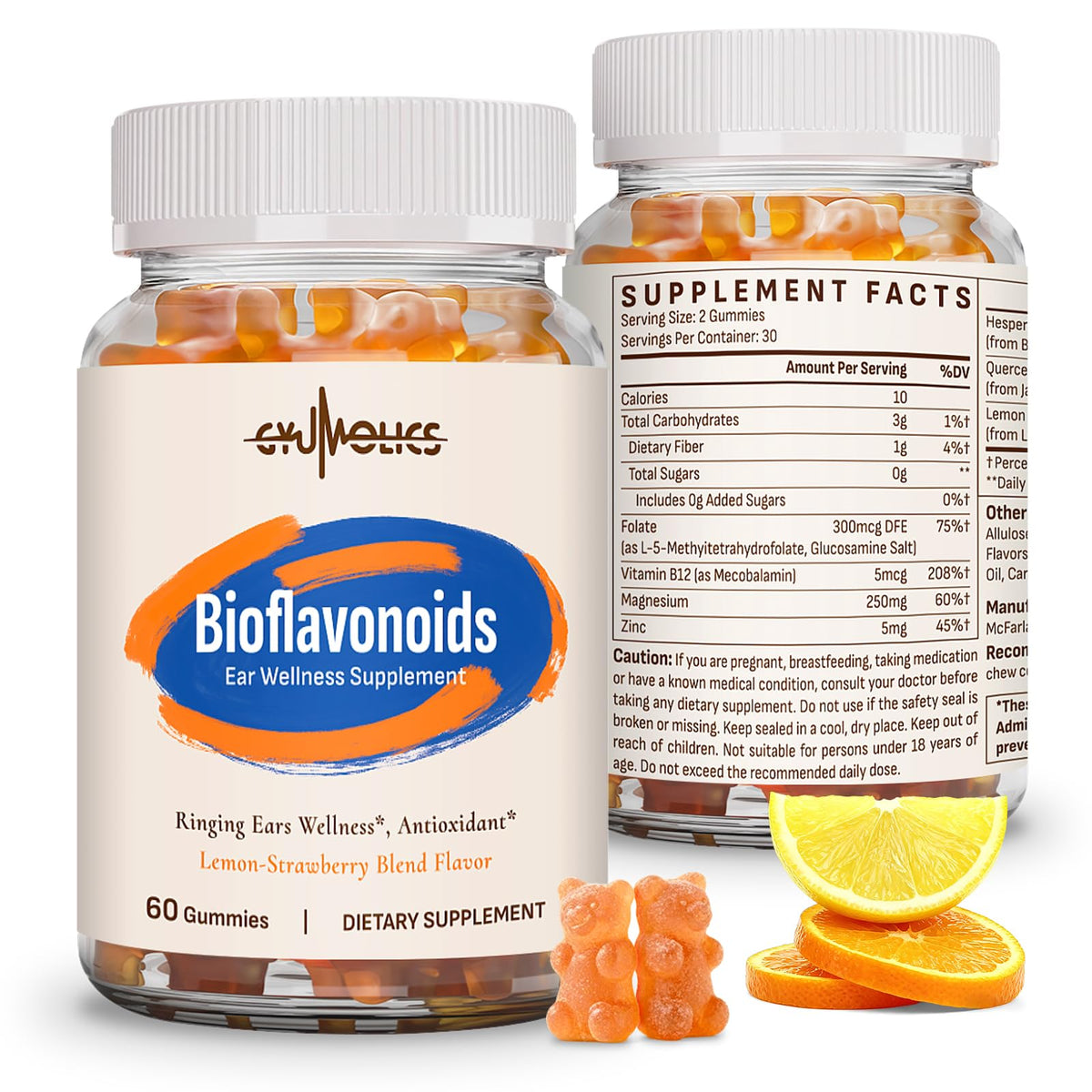 Bouteille de gummies Gyumolics Flavonoïdes 3000mg vue de face