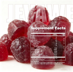 Bouteille de gummies Kombucha probiotiques Peehss avec un fond naturel