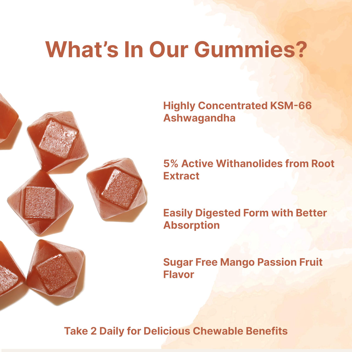 Bouteille de gummies KSM-66 Ashwagandha Micro Ingredients ouverte