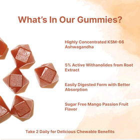 Bouteille de gummies KSM-66 Ashwagandha Micro Ingredients ouverte